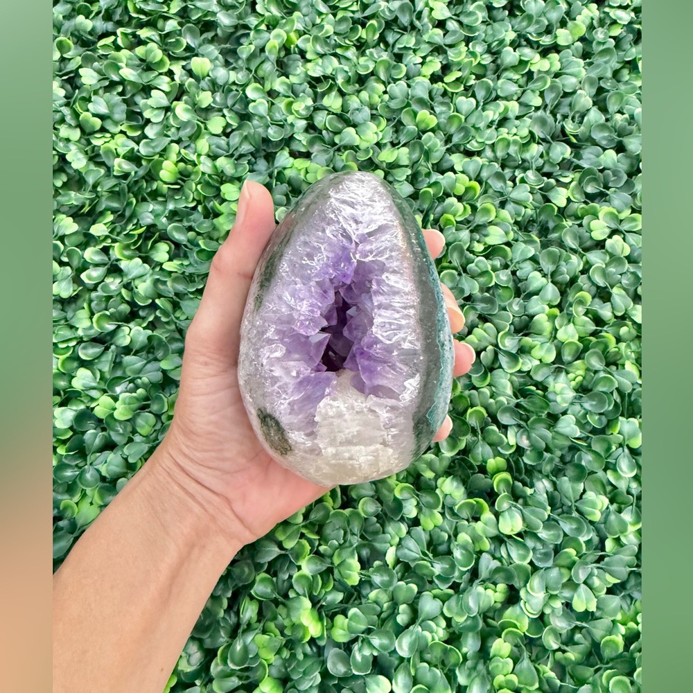 Amethyst Geode Egg  from Brazil || Polished ~ Easter Egg